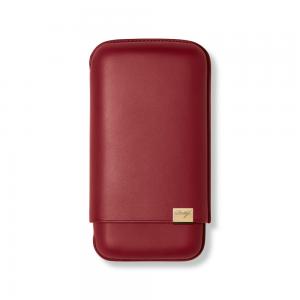 Davidoff XL-3 Leather Cigar Case - 3 Cigars RG 60 - Red & Gold