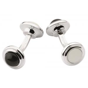 ST Dupont Onyx and Mother of Pearl Palladium Cufflinks