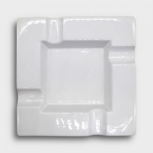 Ceramic White Cigar Ashtray - 4 Cigar Rests