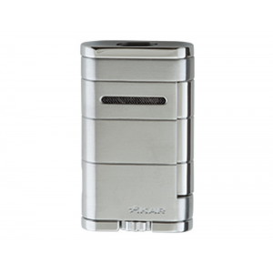 Xikar Allume Twin Double Jet Lighter - Silver (End of Line)