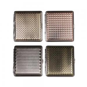 Cool Metal Look Cigarette Case - Lucky Dip Colours - Fits Up To 20 Kingsize Cigarettes