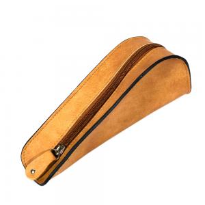 Leather Brown Pipe Bag & Mini Tobacco Pouch - Fits One Pipe