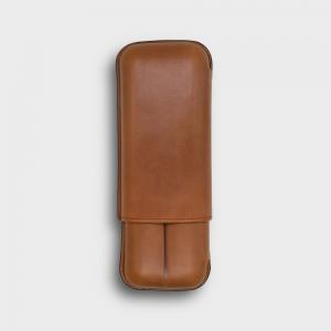 Recife Chicago Whiskey Leather Cigar Case - 2 Cigar Capacity