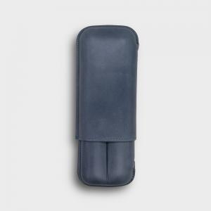 Recife Chicago Blue Label Leather Cigar Case - 2 Cigar Capacity