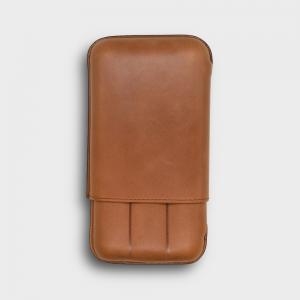 Recife Chicago Whiskey Leather Cigar Case - 3 Cigar Capacity