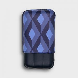 Recife Urbaine Space Blue Leather Cigar Case - 3 Cigar Capacity