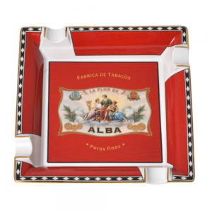 Elie Bleu 4 Position Porcelain Cigar Ashtray - Alba Red
