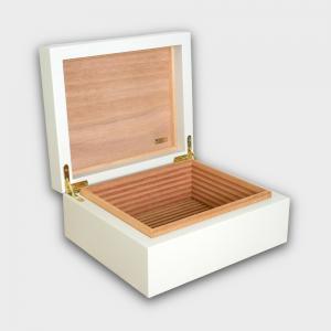 Adorini Medium Deluxe Ivory Cigar Humidor - 75 Cigar Capacity (AD190)