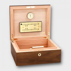 Adorini Ancona Walnut Medium Deluxe Cigar Humidor - 75 Cigar Capacity (ADO201)