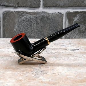 Aldo Morelli Fiorita Black 510 Smooth 9mm Filter Straight Fishtail Pipe (AMF103)