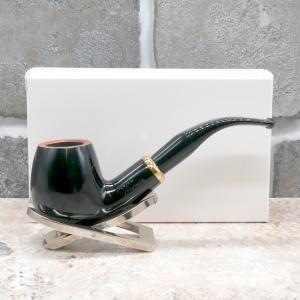 Aldo Morelli Fiorita Black 515 Smooth 9mm Filter Bent Fishtail Pipe (AMF121)