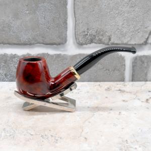 Aldo Morelli Fiorita Cherry 495 Smooth 9mm Filter Bent Fishtail Pipe (AMF124)