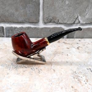 Aldo Morelli Fiorita Cherry 493 Smooth 9mm Filter Bent Fishtail Pipe (AMF127)