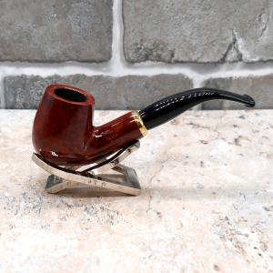 Aldo Morelli Fiorita Cherry 492 Smooth 9mm Filter Bent Fishtail Pipe (AMF129)