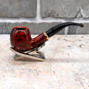 Aldo Morelli Fiorita Cherry 491 Smooth 9mm Filter Bent Fishtail Pipe (AMF132)