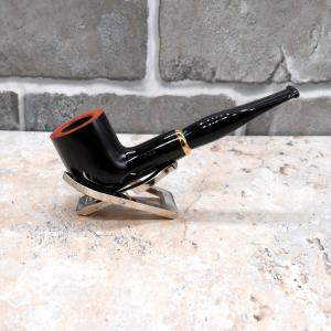 Aldo Morelli Fiorita Black 510 Smooth 9mm Filter Straight Fishtail Pipe (AMF133)