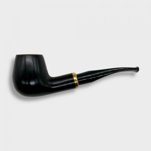 Aldo Morelli Fiorita Black 512 Smooth 9mm Filter Bent Fishtail Pipe (AMF179)