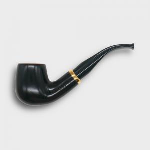 Aldo Morelli Fiorita Black 511 Smooth 9mm Filter Bent Fishtail Pipe (AMF194)