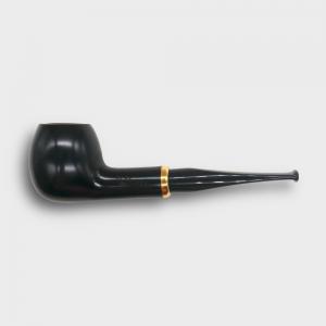 Aldo Morelli Fiorita Black 513 Smooth 9mm Filter Fishtail Pipe (AMF196)