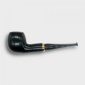Aldo Morelli Fiorita Black 513 Smooth 9mm Filter Fishtail Pipe (AMF201)