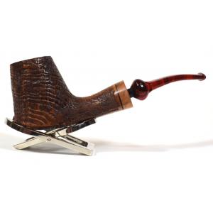 Ariberto Paronelli Volkan B Sandblast Fishtail Briar Pipe (ART118)