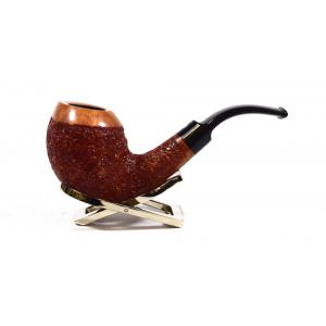 Adams Artisan By Ardor Urano Brown Rustic Pennellessa Mouthpiece Pipe (ART208)