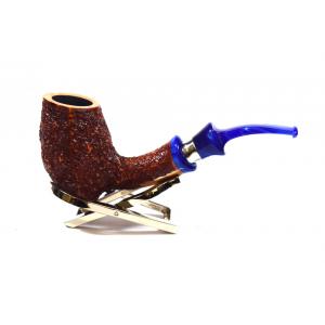 Adams Artisan By Ardor Urano Brown Rustic With Blue Acrylic Pennellessa Mouthpiece (ART209)