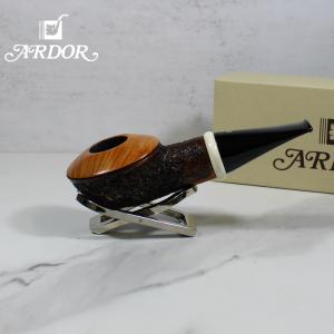 Adams Artisan By Ardor Urano Dark Brown Rustic With Polished Bowl Top Fishtail Pipe (ART264)