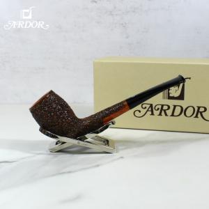 Adams Artisan By Ardor Urano Rustic With A Black Pennellessa Mouthpiece Pipe (ART330)