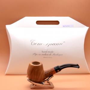 Tommaso Spanu Olivastro Olivewood Bent Fishtail Pipe (ART692)