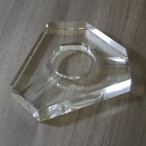 Triangle Crystal Glass 3 Position Cigar Ashtray
