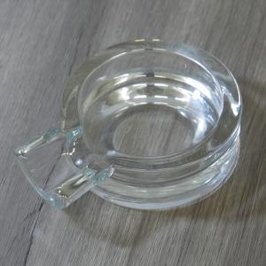 Small Round Crystal Glass 1 Position Cigar Ashtray