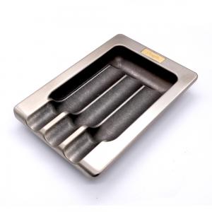 Angelo Metal Silvered Cigar Ashtray - 3 Cigar Rests
