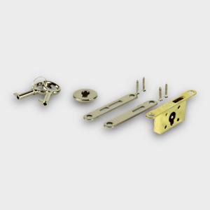 Adorini Humidor Swing Bolt Lock Set - Silver