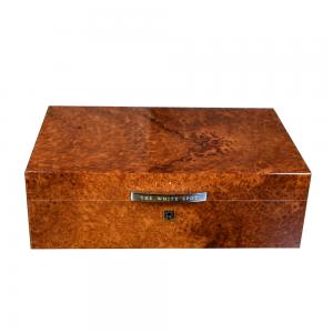 Dunhill White Spot Humidor - Amboyna - 100 Cigar Capacity