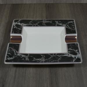 Angelo Ceramic Marble Cigar Ashtray - 2 Cigar Rests