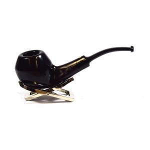 BBB Freestyle Bent Rhodesian Pipe Dark Brown Metal Filter Bent Fishtail Pipe (BBB126)