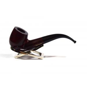 BBB Minerva 750 Smooth Ruby Prince Metal Filter Briar Fishtail Pipe (BBB129)