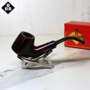 BBB Minerva 320 Smooth Ruby Billiard Metal Filter Briar Fishtail Pipe (BBB187)