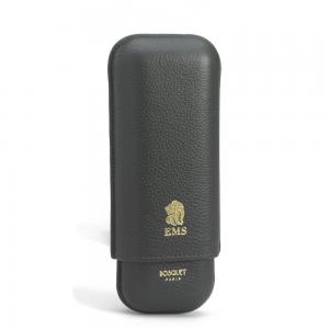 Bosquet Paris EMS Leather 2 Finger Cigar Case - Forest Green - Fits 2 Cigars