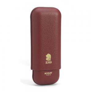 Bosquet Paris EMS Leather 2 Finger Cigar Case - Pomodoro - Fits 2 Cigars