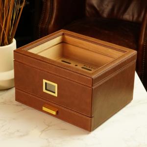 Klaro Belmont Glass Top Cigar Humidor - 90 Cigar Capacity (End of Line)