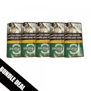 BUNDLE DEAL - Blenders Highland RR Mixture (Ready Rubbed) Pipe Tobacco (Formerly Whisky) 5 x 40g Pouch