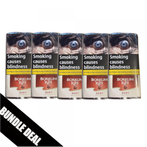 BUNDLE DEAL - Borkum Riff Ruby (Formerly Cherry Cavendish) Pipe Tobacco - 5 x 50g Pouch