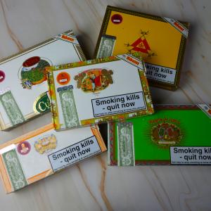 BULK BUY - 5 Assorted Empty Paper Coated Cigar Boxes