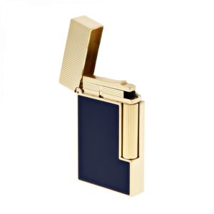 ST Dupont Lighter - Ligne 2 Micro - Blue Lacquer & Yellow Gold