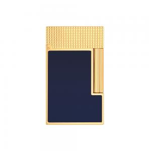 ST Dupont Lighter - Ligne 2 Micro - Blue Lacquer & Yellow Gold