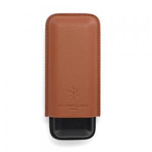 Les Fines Lames Cigar Case - DUO Brown - Fits 2 Cigars