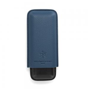 Les Fines Lames Cigar Case - DUO Blue - Fits 2 Cigars