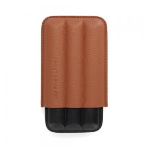 Les Fines Lames Cigar Case - TRIO Brown - Fits 3 Cigars